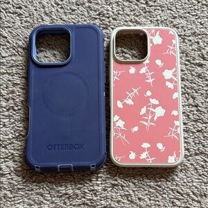 OtterBox purple  and Pink Floral Phone Case Duo iPhone 16 pro max